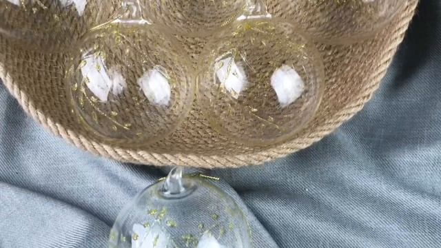 Набор ёлочных шаров ЗОЛОТО МОРОЗНЫХ ВЕТВЕЙ, стекло, прозрачный, 10 см, 6 шт., 685545-01-набор