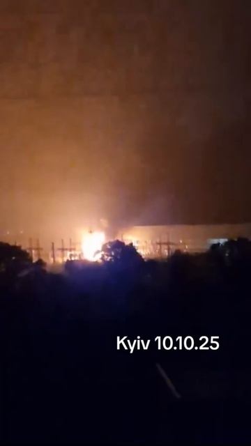 ТЭЦ-5 в Киеве этой ночью