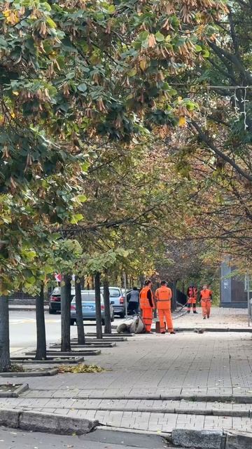Коммунальщики наводят порядок на бульваре Пушкина 🍂