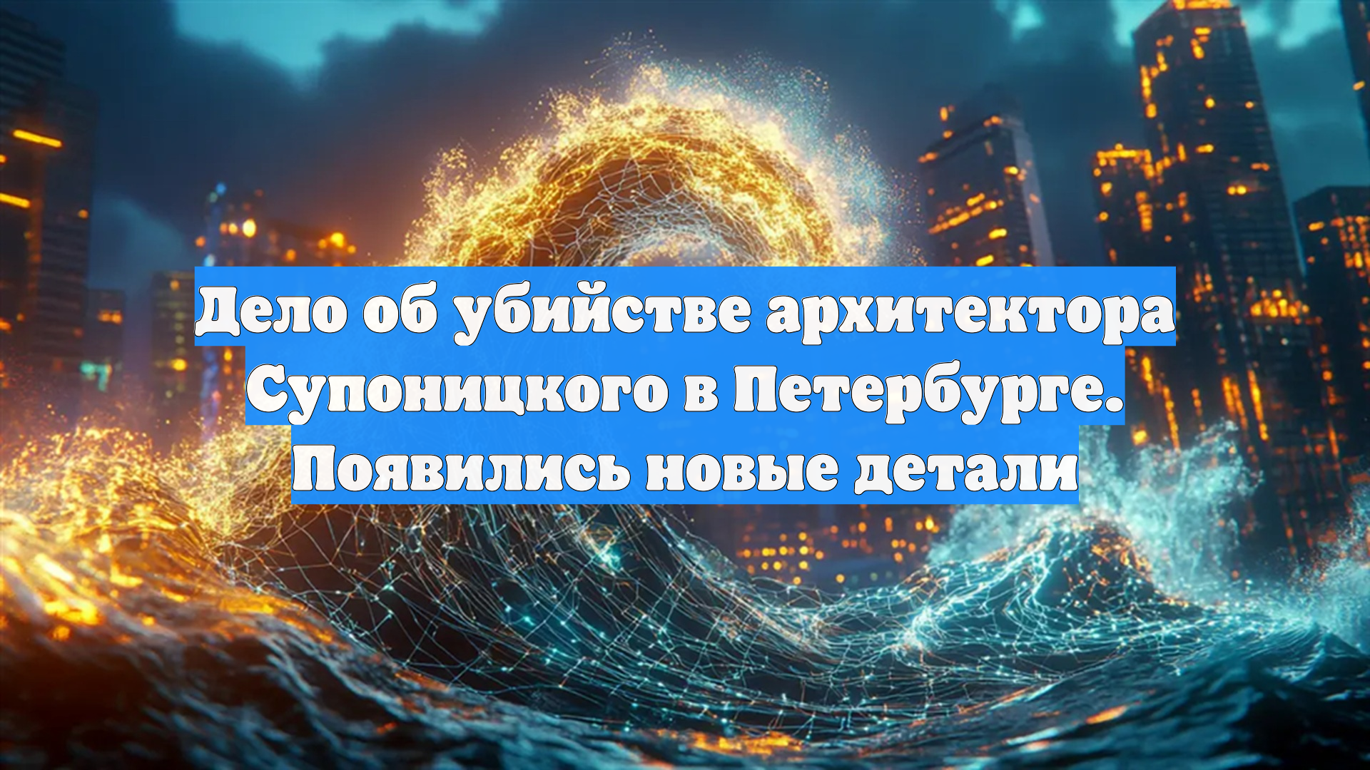 Дело об убийстве архитектора Супоницкого в Петербурге. Появились новые детали