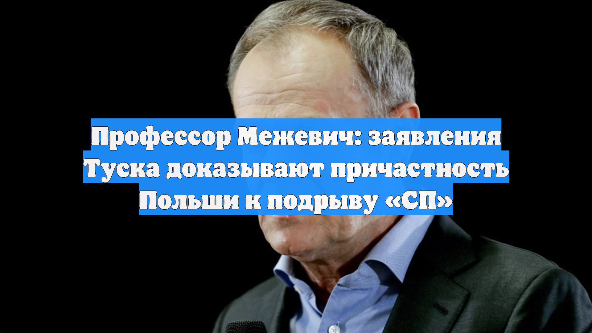 Профессор Межевич: заявления Туска доказывают причастность Польши к подрыву «СП»