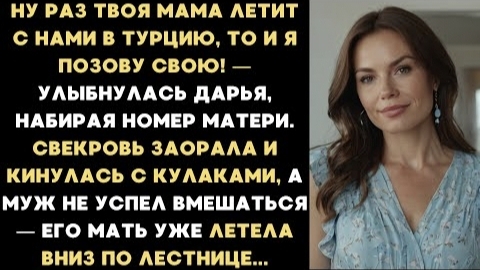 ИСТОРИИ ИЗ ЖИЗНИ/Моя мама летит с нами в Турцию,- заявил муж/Рассказ жизненный