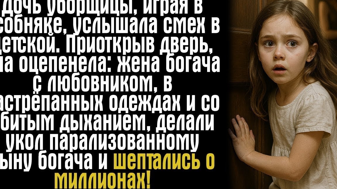 Дочь уборщицы, играя в особняке, услышала смех в детской. Приоткрыв дверь, она оцепенела- жена...