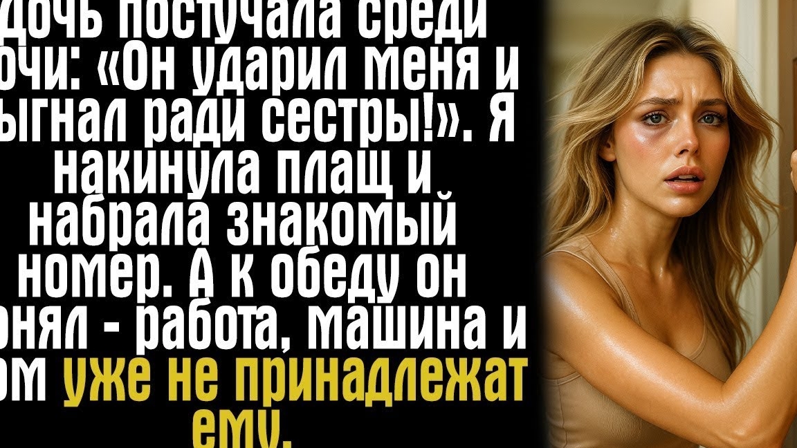 Дочь постучала среди ночи- «Он выгнал ради сестры!». Я накинула плащ и набрала знакомый номер...