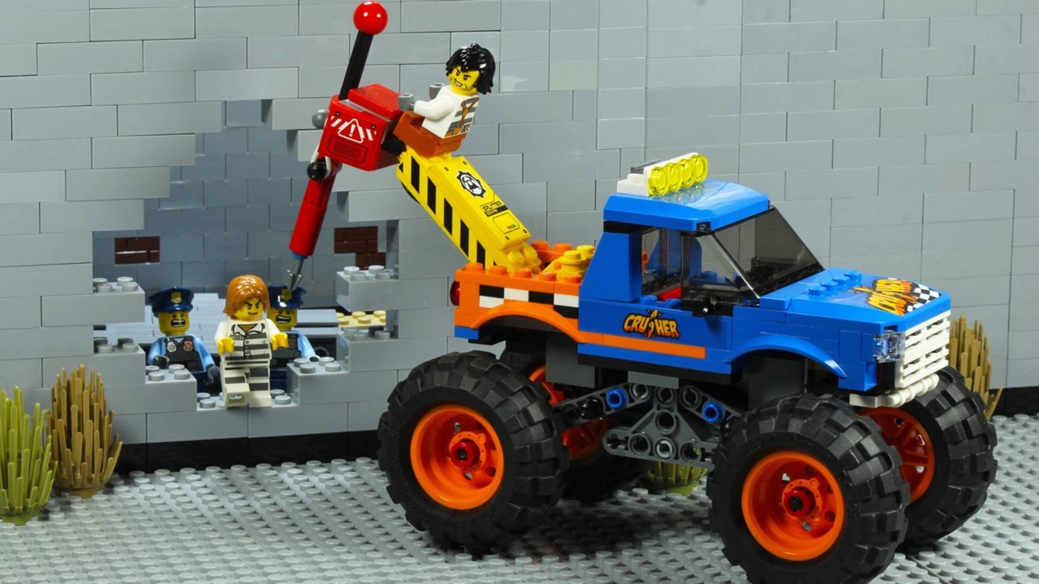 LEGO CITY МОНСТР ТРАК ПОМОГАЕТ ПОБЕГУ ИЗ ТЮРЬМЫ МУЛЬТИК ДЛЯ ДЕТЕЙ ЛЕГО АНИМАЦИЯ LEGO