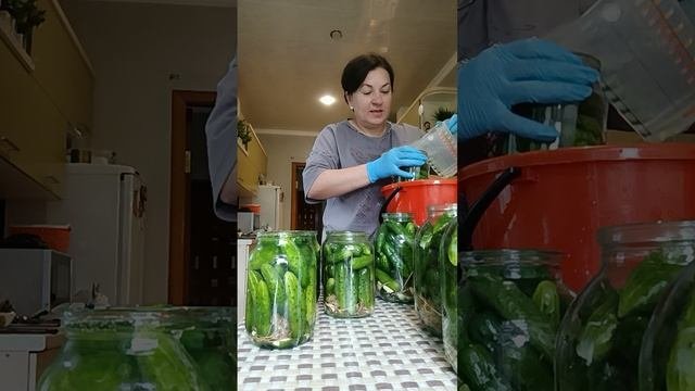 Заключительная серия 😁 Залила холодным рассолом огурцы 🥒