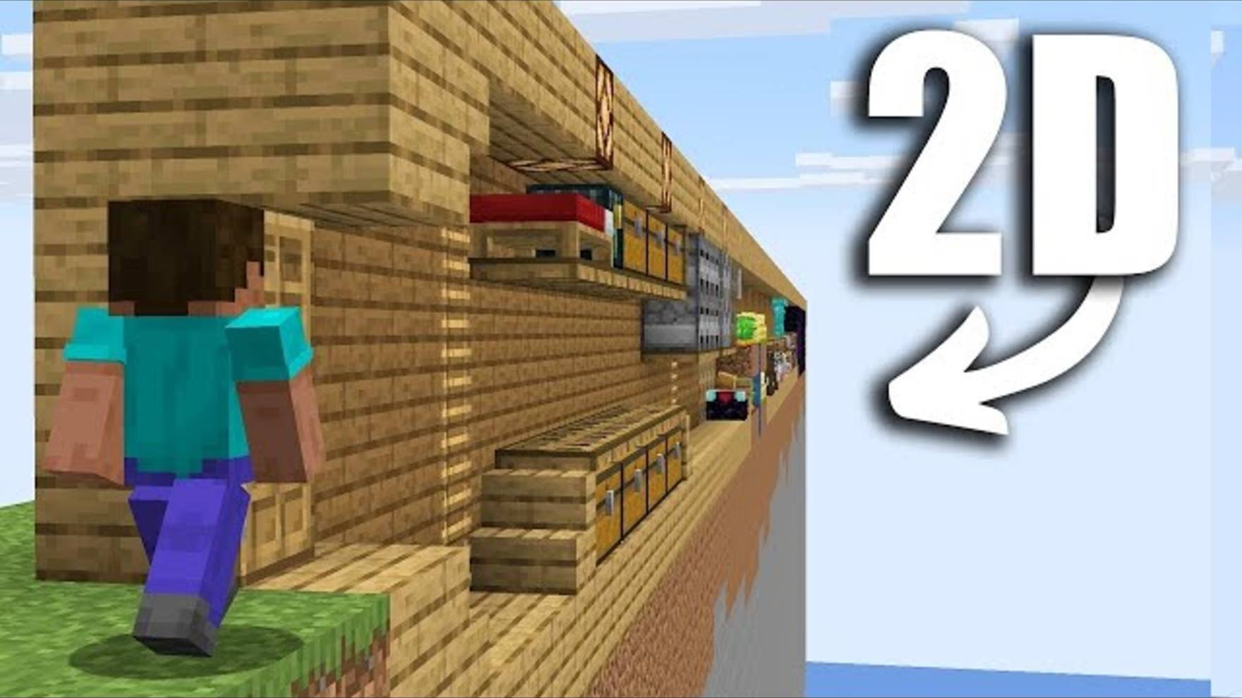 Я ПОСТРОИЛ 2D БАЗУ В МАЙНКРАФТЕ! MINECRAFT МАЙНКРАФТ НУБ И ПРО КОМПОТ ВЫЖИВАНИЕ ДАКПЛЕЙ