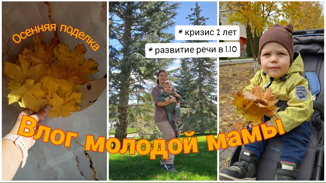 Кризис 2х лет😯 Речь ребёнка в 1.10✨ Осенняя поделка из листьев для самых маленьких🍂