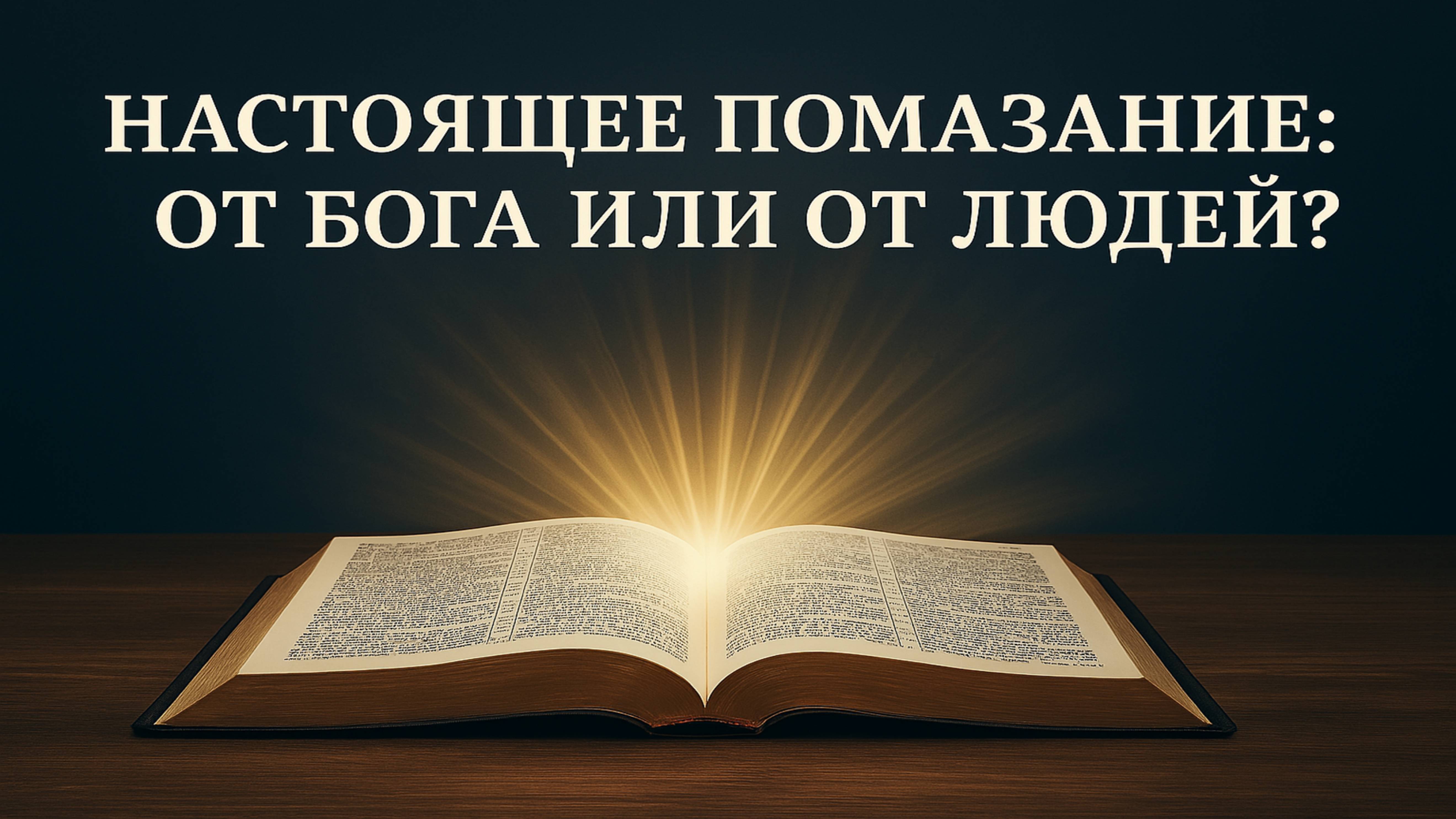 Настоящее помазание от Бога или от людей?