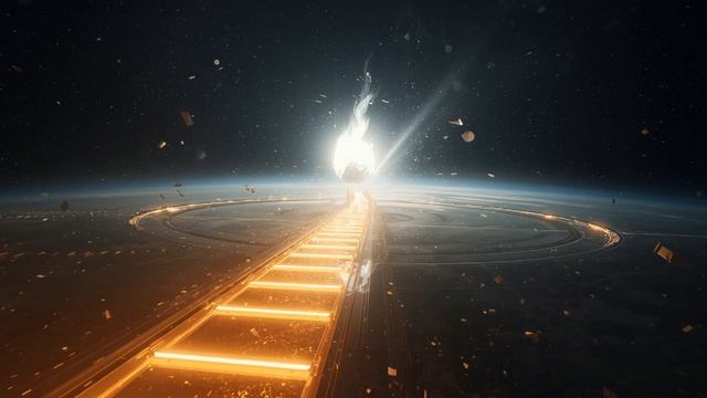 Bridge to the White Fire Orb  2-Hour Dream Ambience  Glass Bridge  Silent Spiral Debris  Sci-Fi