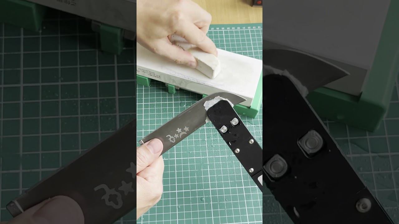 We Sharpen An Uzbek Knife Made Of ШХ15 Steel With Japanese Natural Stone (JNat)