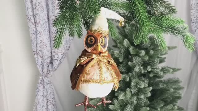 Ёлочная игрушка СОВА ЗВЕЗДОЧЕТ, пенополистирол, бронзовая, 25 см, 5001067