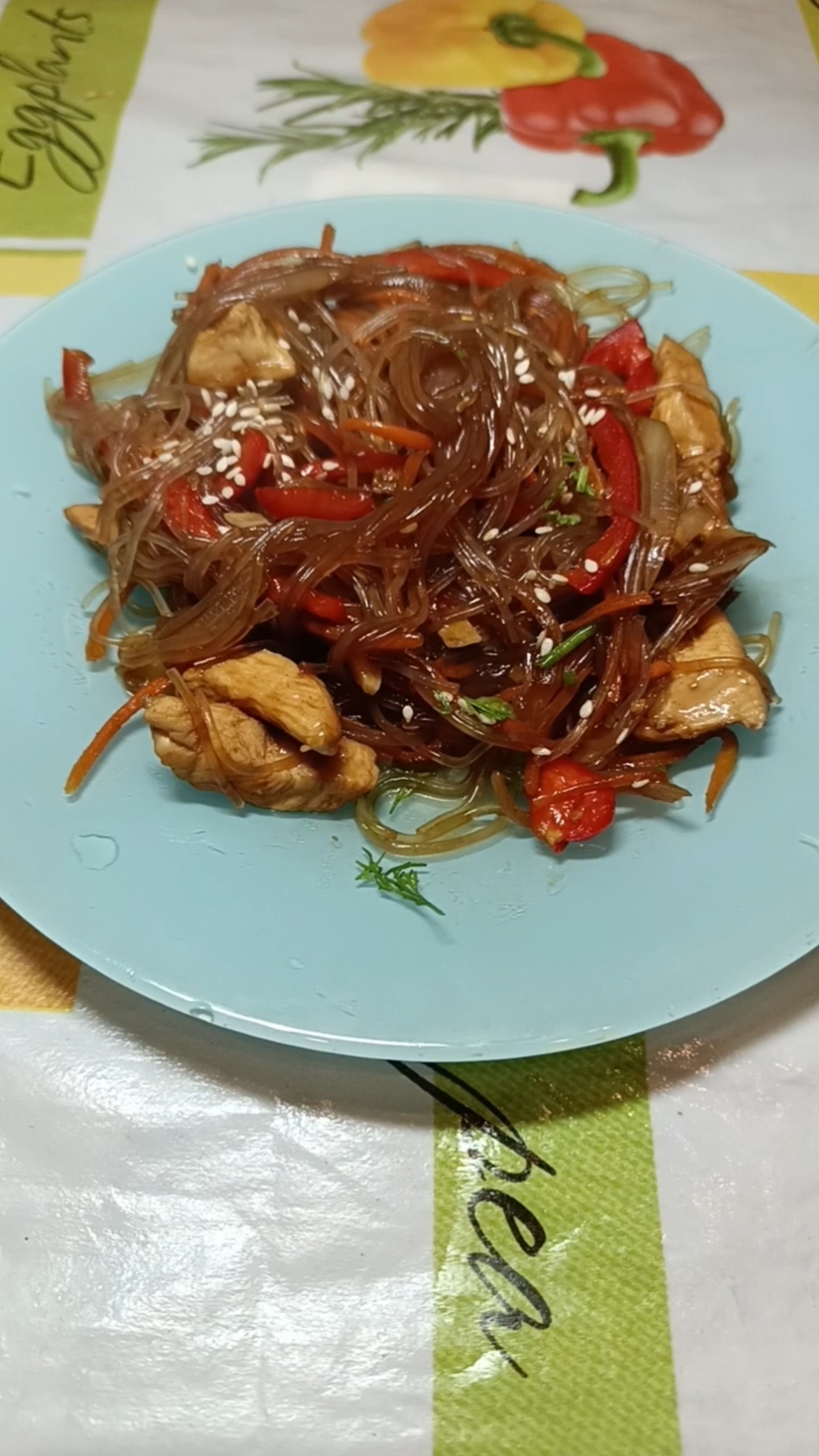 Фунчоза с курицей и овощами #фунчозаскурицей#фунчозарецепт#фунчозасовощами#ппрецепты#