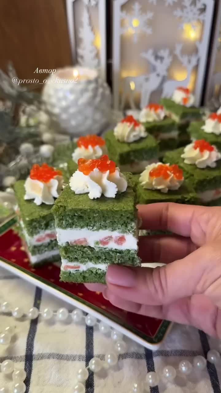 😋 Праздничная закуска со шпинатом и красной рыбой