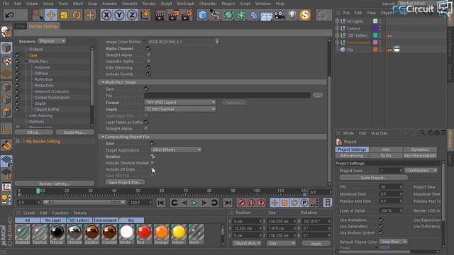 22. Rendering The Animation With Multipass -www.psdly.com