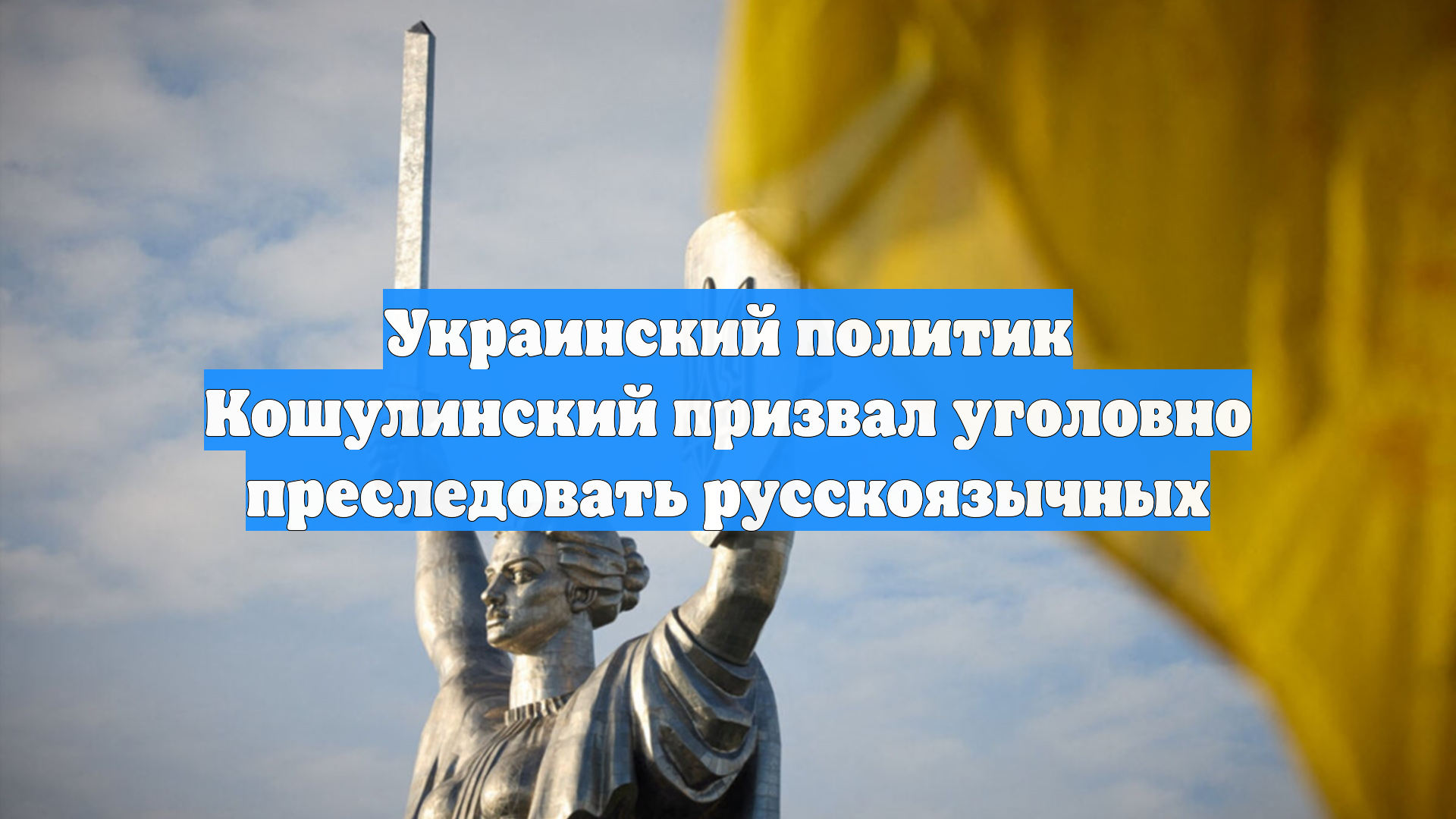 Украинский политик Кошулинский призвал уголовно преследовать русскоязычных