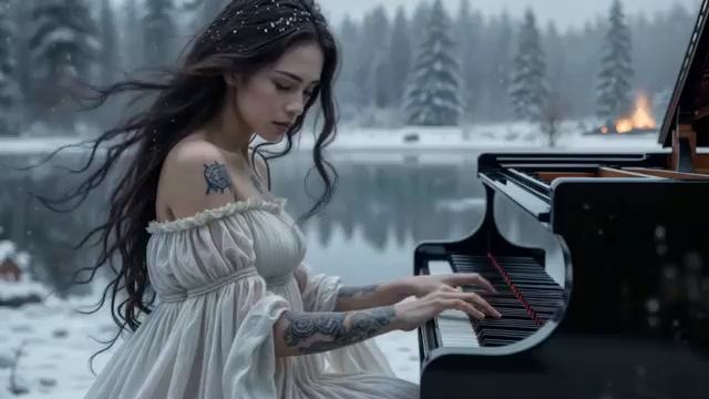VIOLIN + METAL + PIANO + BASS Atmosphere Haunting V4 EDITION - White Snow Theme Music Instrumental