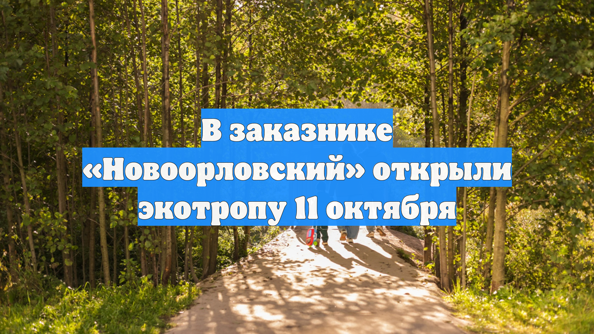 В заказнике «Новоорловский» открыли экотропу 11 октября