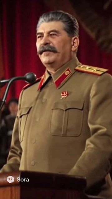 Сталин ведёт речь о единстве.
