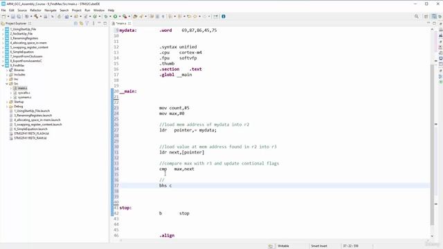 Section 6- Arithmetic And Logic Instructions, Lecture 51- Programming -  Finding The Maximum Value