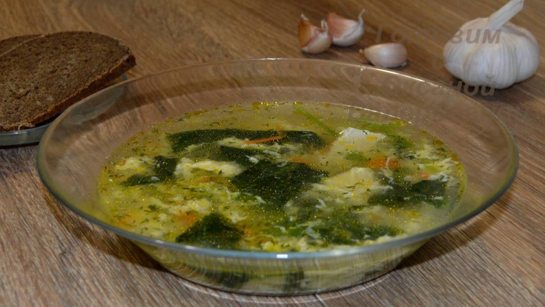 Куриный суп. Суп со шпинатом и яйцом. Готовим с Оксаной Валерьевной.