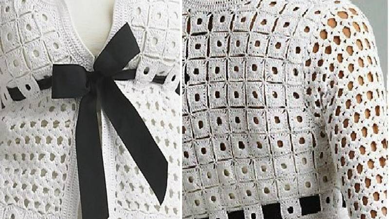 Обзор белого жакета крючком с подиума ....CHANEL...