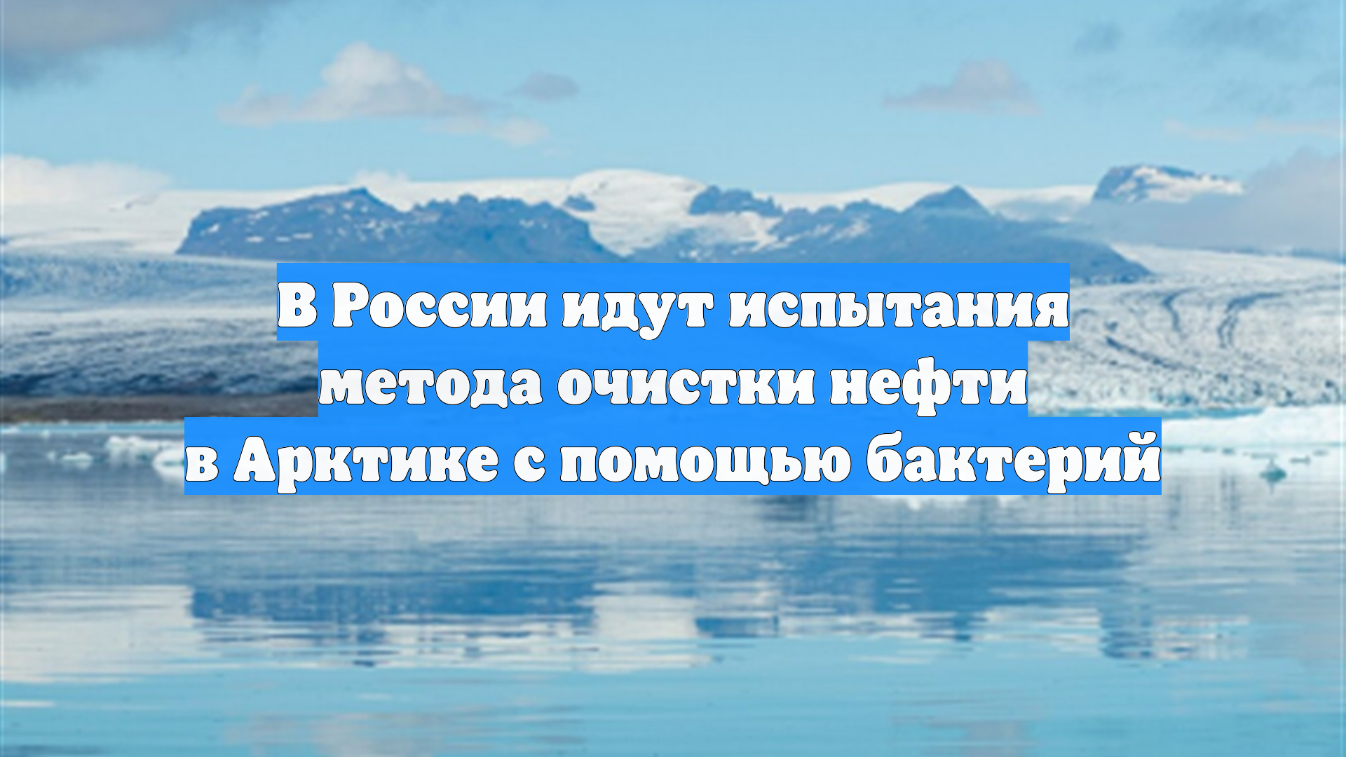 В России идут испытания метода очистки нефти в Арктике с помощью бактерий