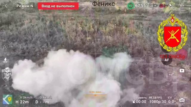 Один точный удар... Блиндаж разобрал💪 Работают бойцы 123 бригады 