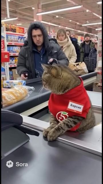 Кот в пятерочке 🐈🐈🐈