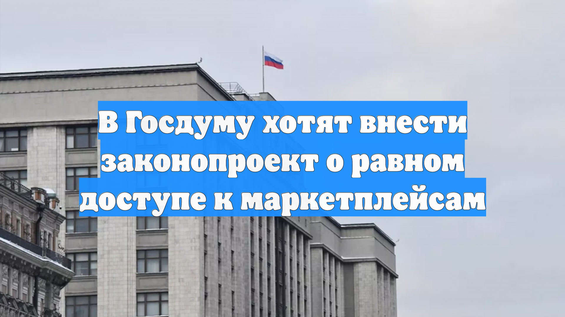 В Госдуму хотят внести законопроект о равном доступе к маркетплейсам