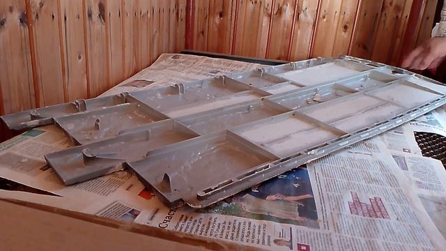 05-07-2025 Заливаю форму для стеновых панелей, плитка из гипса Ветки