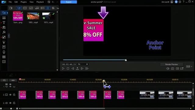 PowerDirector 21..- Советы по работе с точками привязки
