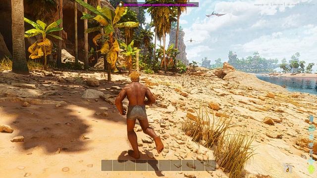 ARK Survival Ascended Графика. FPS справа вверху.