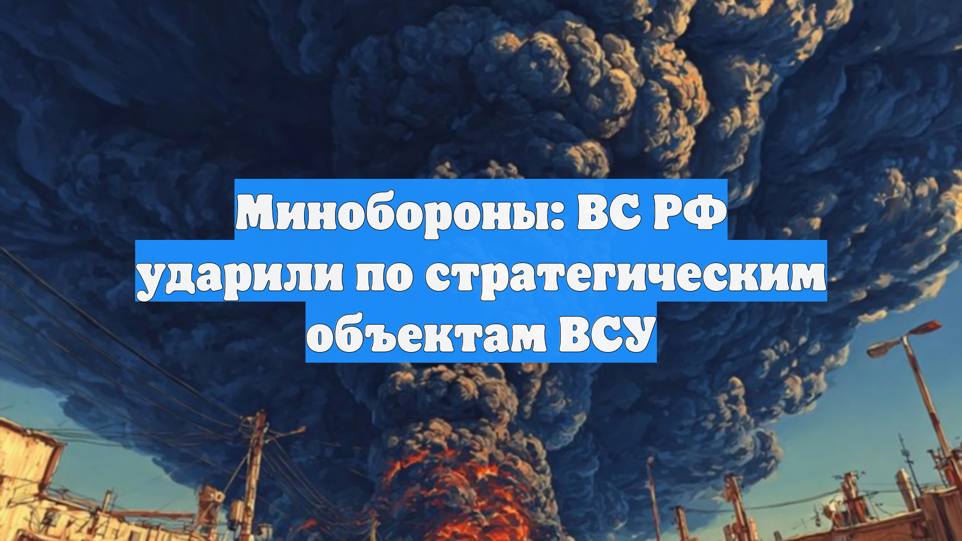 Минобороны: ВС РФ ударили по стратегическим объектам ВСУ