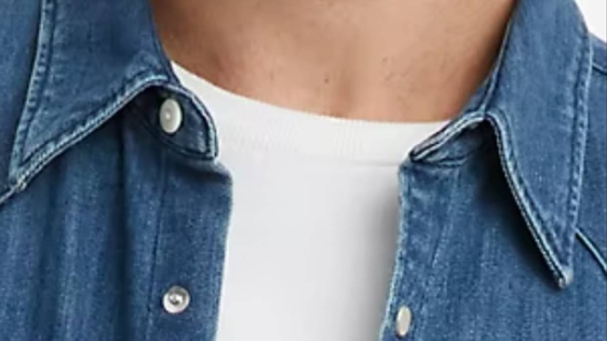 Рубашка Левис XL джинсовая вестерн RELAXED 90004 цвет Augustawarm Denim мужская новая средний синий