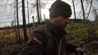 Заброска в осеннюю тайгу на мотобуксировщике. Охота на боровую.