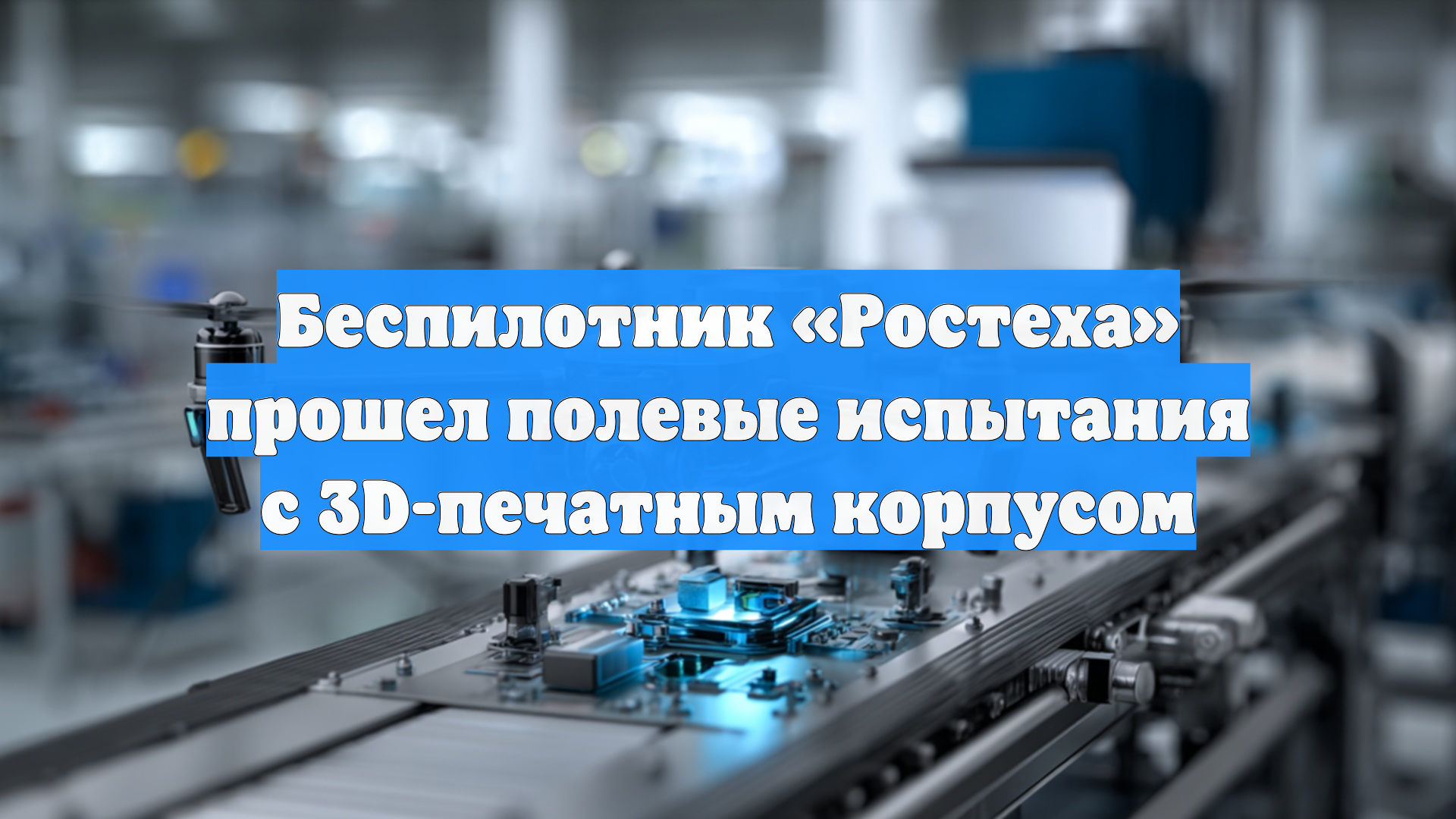 Беспилотник «Ростеха» прошел полевые испытания с 3D-печатным корпусом