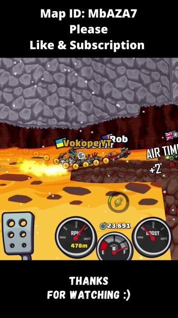 🎧 Is ROCK BOUNCER The Best Today? 🎧 (Lava Cave Detour) - Hill Climb Racing 2 #shorts #hcr2