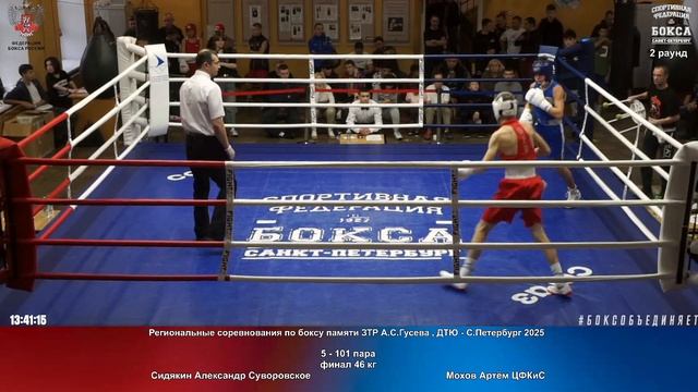 101 финал 46 кг Сидякин Александр Суворовское Мохов Артём ЦФКиС