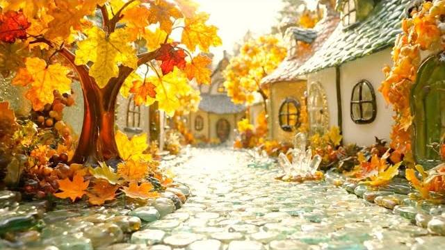 АСМР КРАСИВЫЙ ВИЗУАЛ ! 🍁🍂🥮 НЕРЕАЛЬНЫЙ КУКОЛЬНЫЙ ГОРОД В ЦВЕТАХ ОСЕНИ
