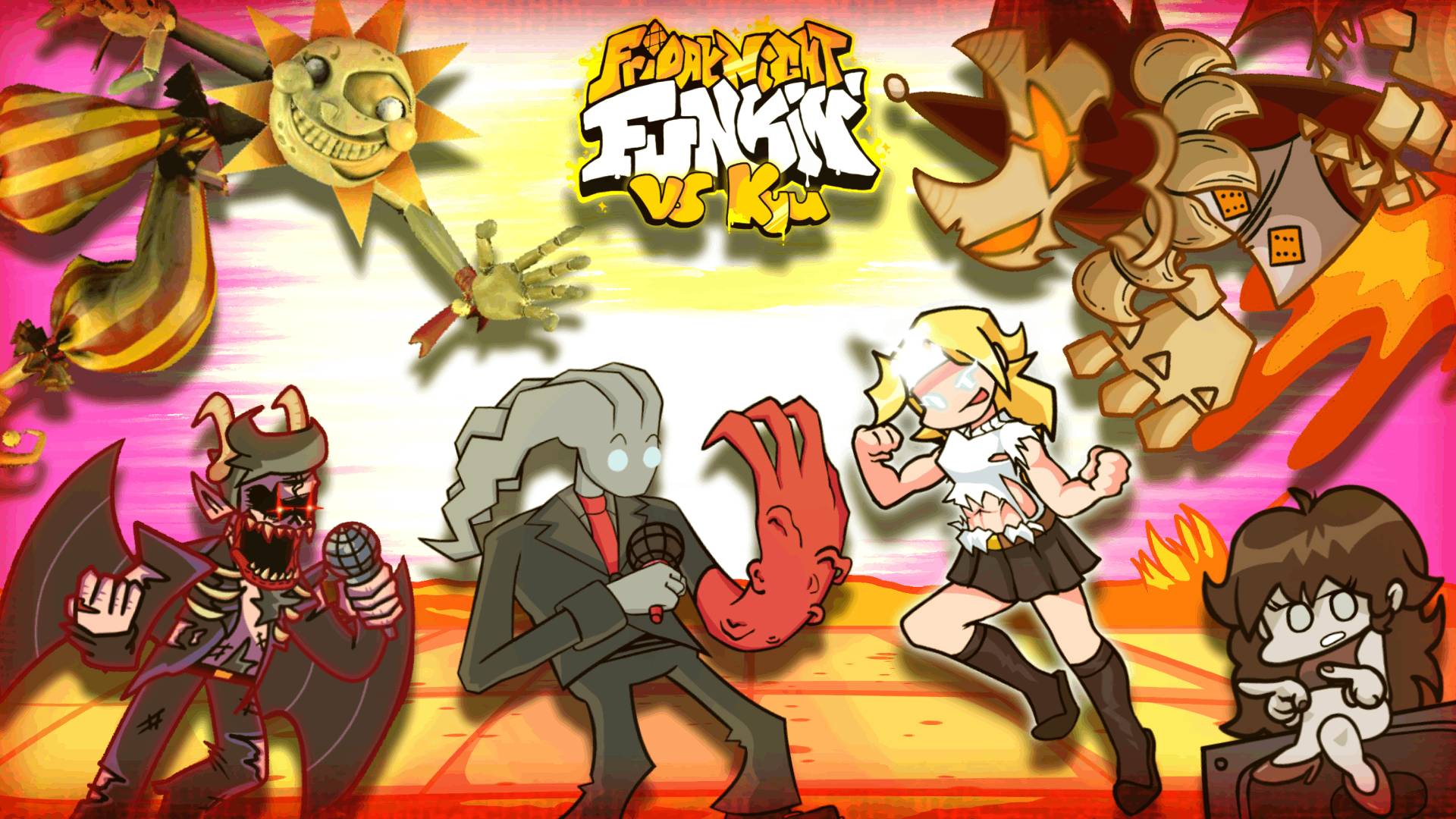 Сборник модов FNF  FNAF и аниме тянка жгут  Daycare Deathtrap  Erratic  Sigma  Kyu