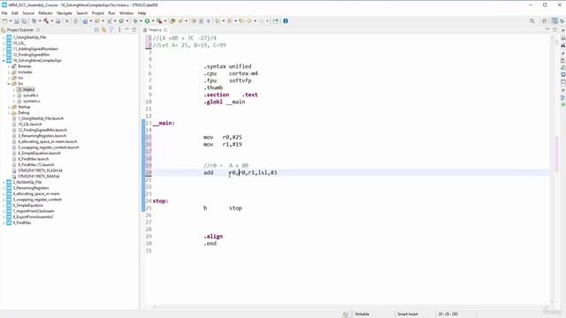Section 6- Arithmetic And Logic Instructions, Lecture 55- Programming - Solving A More Complex Equa