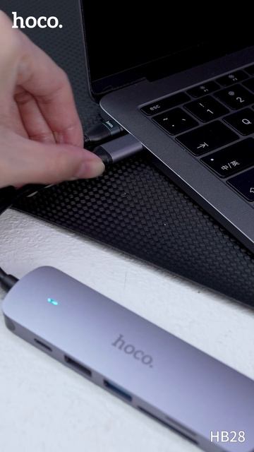 6 в 1: Вот это удобство! | Hoco. HB28 Type-C HUB #hoco #hocoHB28 #РабочееМесто #Гаджеты #USBХаб #6в1