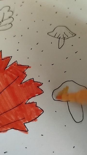 рисуем листья 🍂.