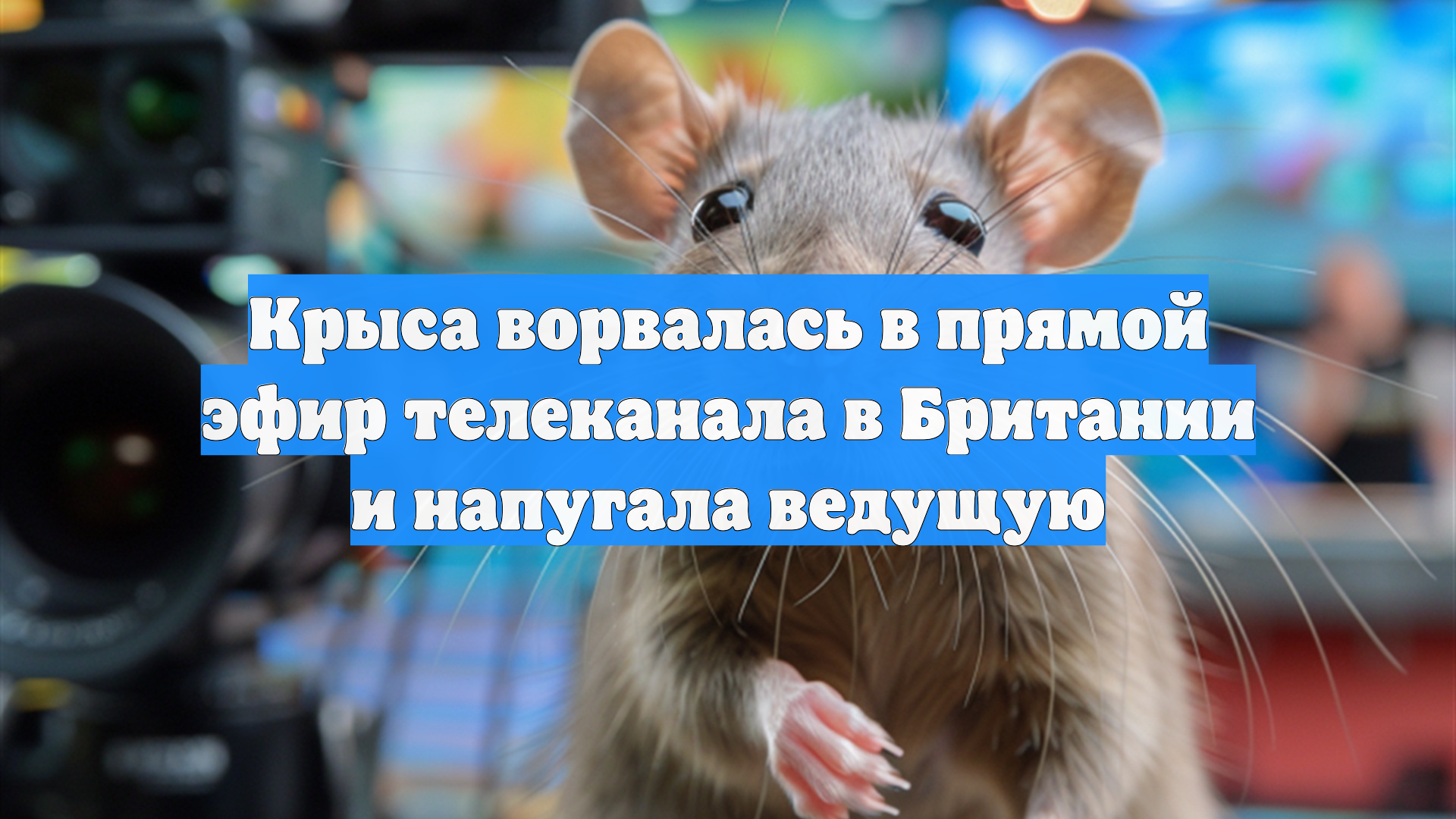 Крыса ворвалась в прямой эфир телеканала в Британии и напугала ведущую