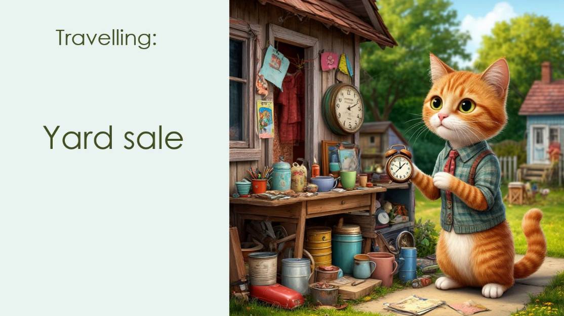 Story  109 :  Travelling  : Yard sale