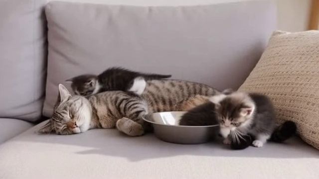 многодетный кот-папа