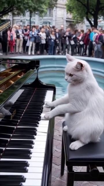 Уличный концерт котов