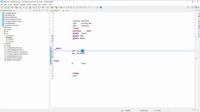 Section 5- Dealing With Constants And Literals, Lecture 35- Programming -  Importing From C To Asse