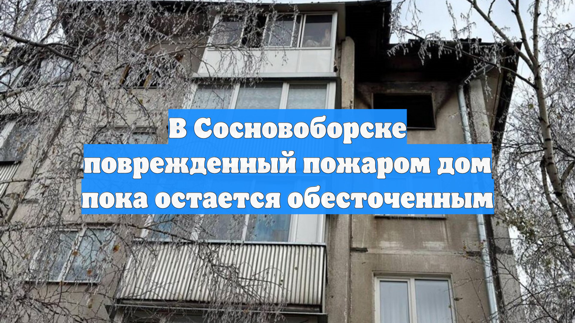 В Сосновоборске поврежденный пожаром дом пока остается обесточенным